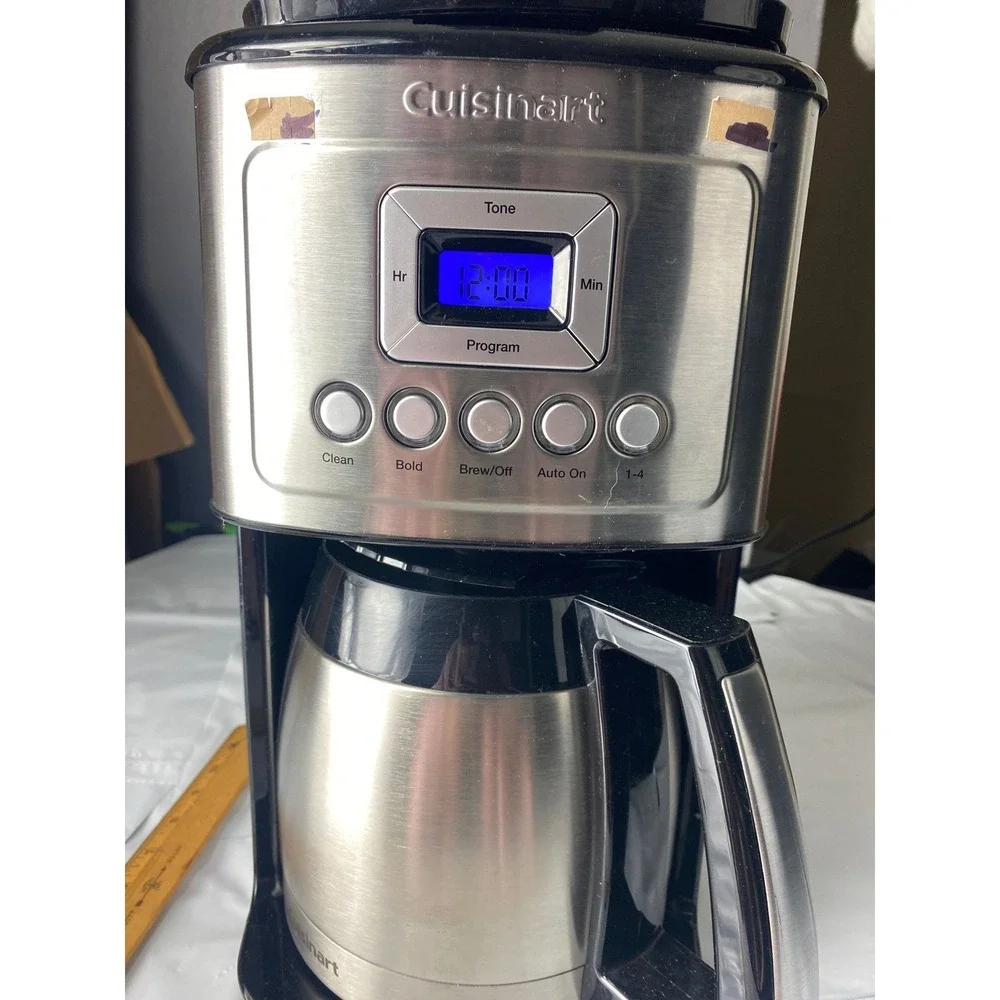 Cuisinart 10 Cup Programmable Thermal Coffee Maker‎ Stainless Steel Tested